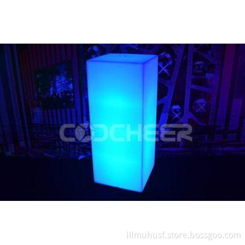 Rechargeable LED Column Bar Table Bar Table Outdoor Patio F